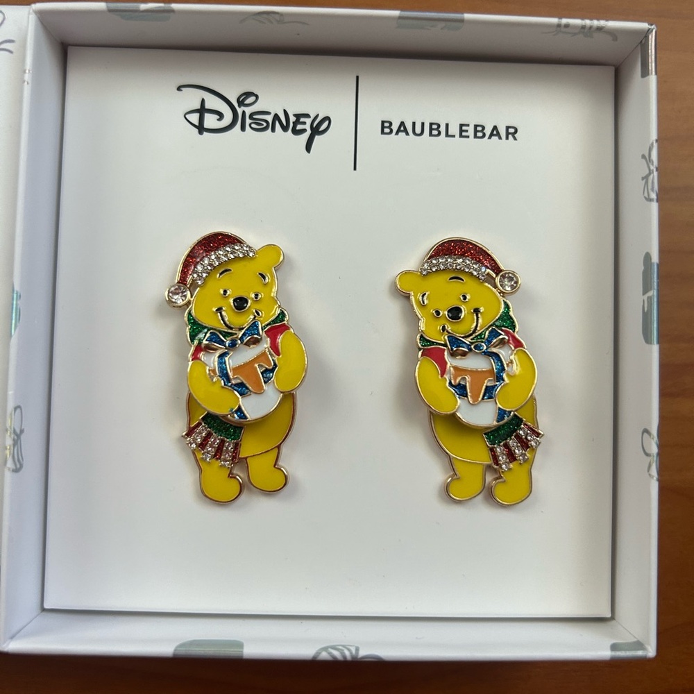 Disney BaubleBar Winnie the Pooh Holiday Earrings
